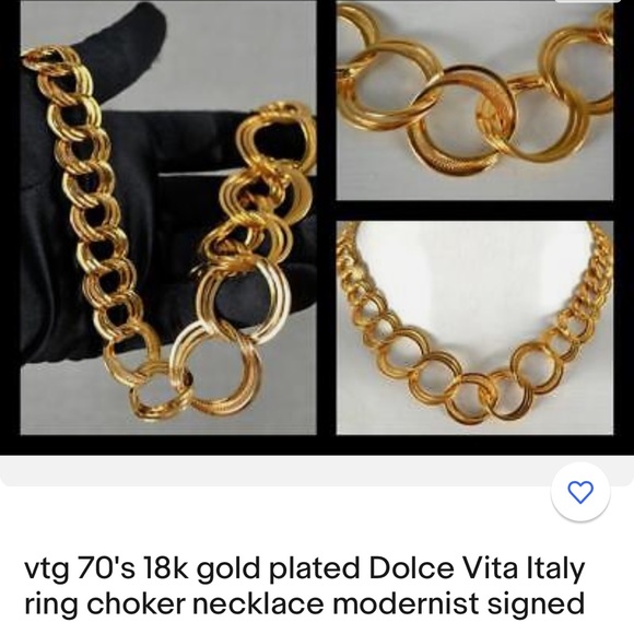 Dolce Vita 18kt GP/ BRZ necklace - Picture 1 of 1